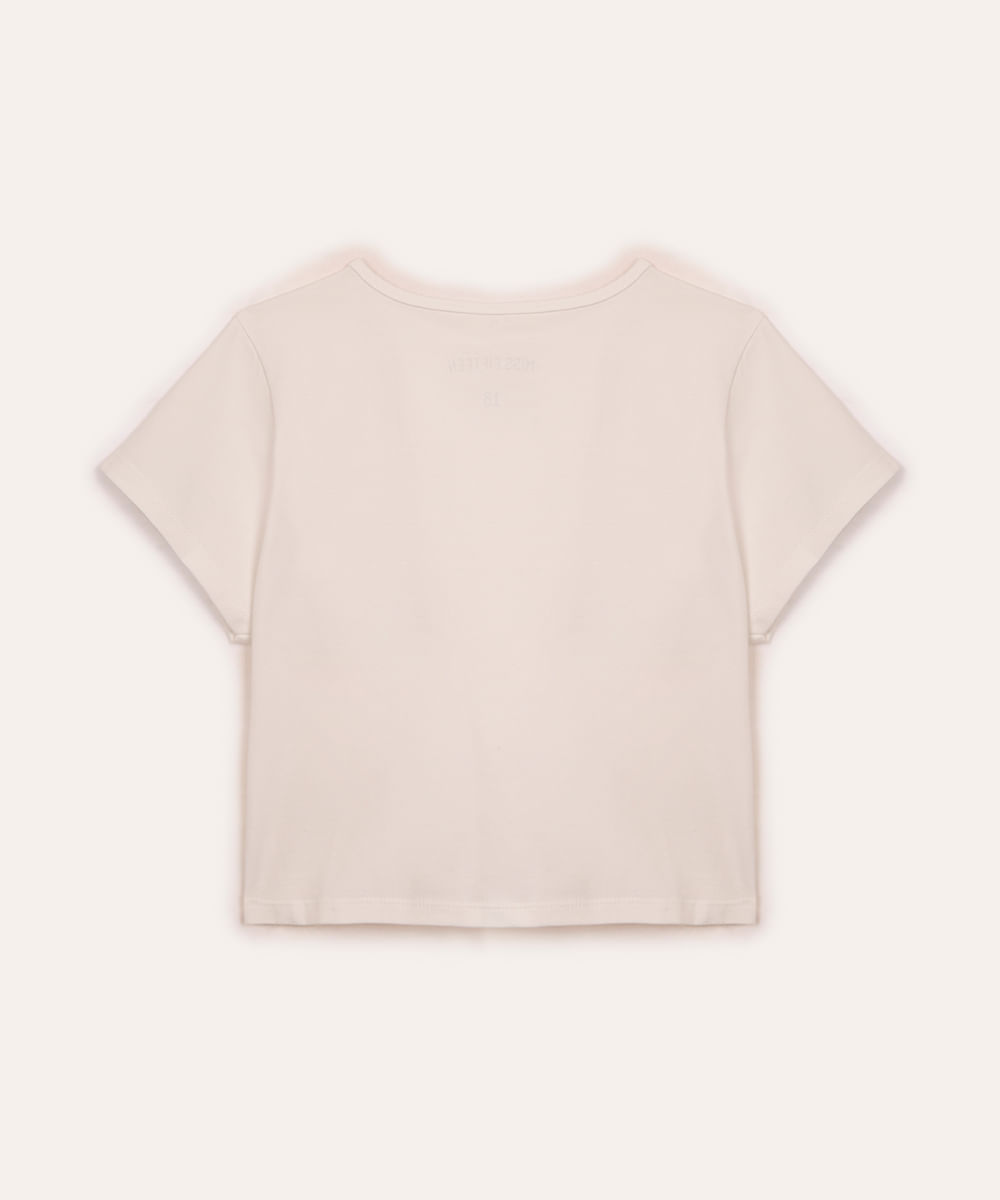 cropped de algodão juvenil torcido na barra off white