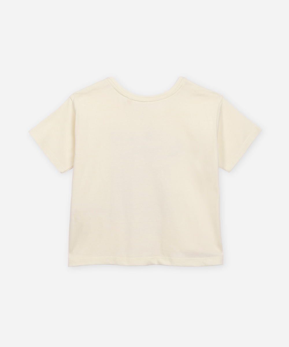 camiseta de algodão infantil simba e nala amarela