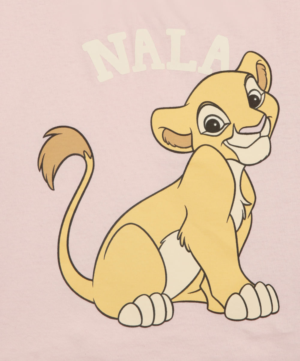 camiseta infantil de algodão nala rosa