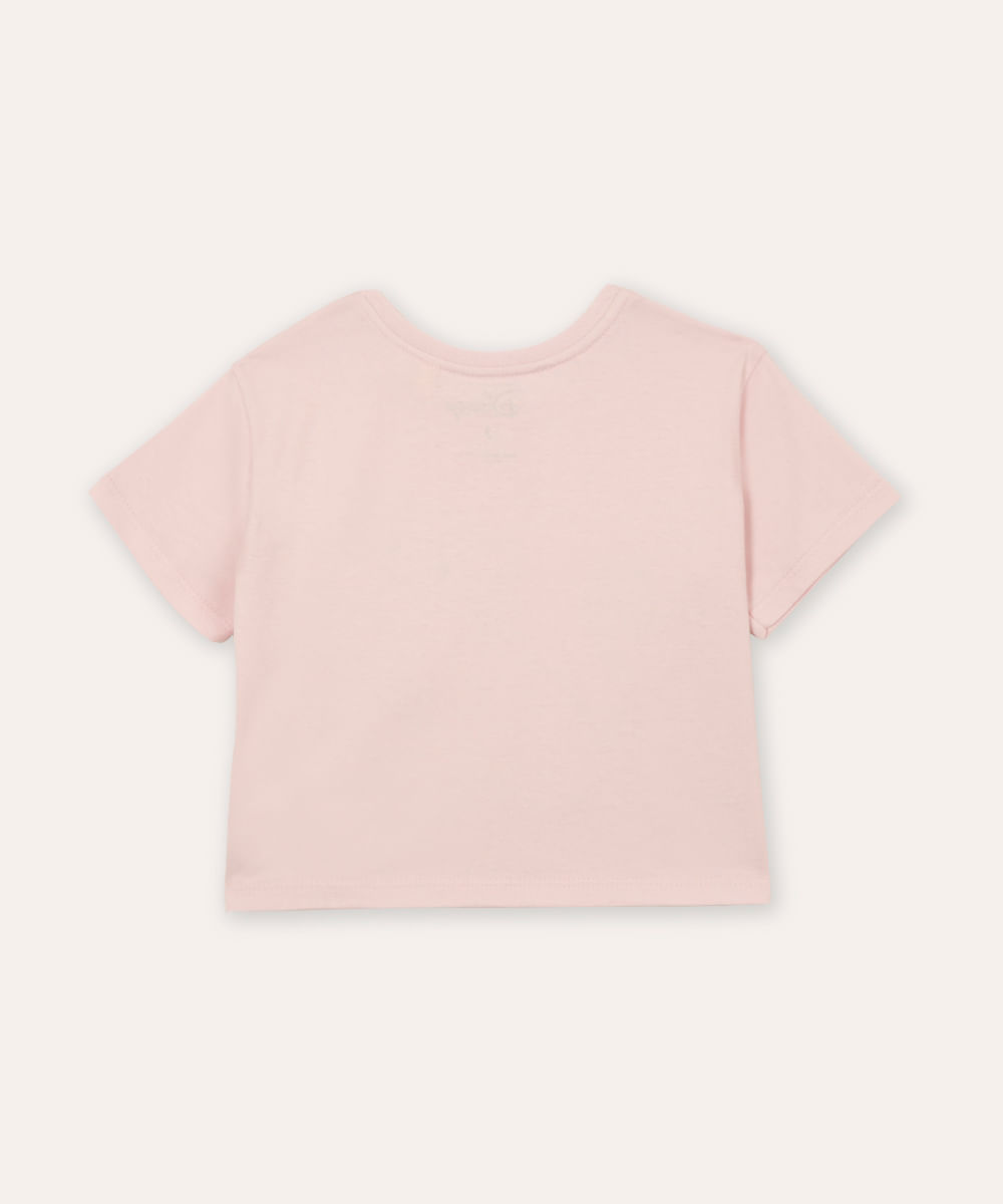 camiseta infantil de algodão nala rosa