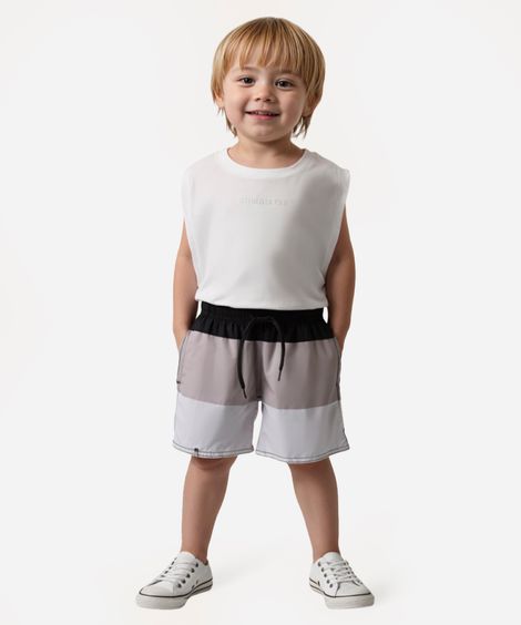 regata machão infantil de algodão off white