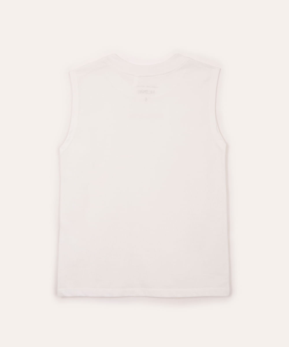 regata machão infantil de algodão off white