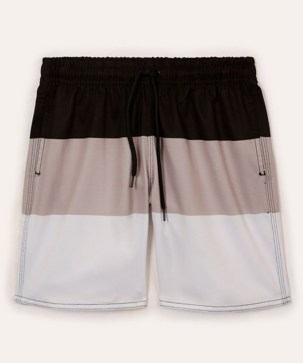 short boardshort infantil listrado colorido