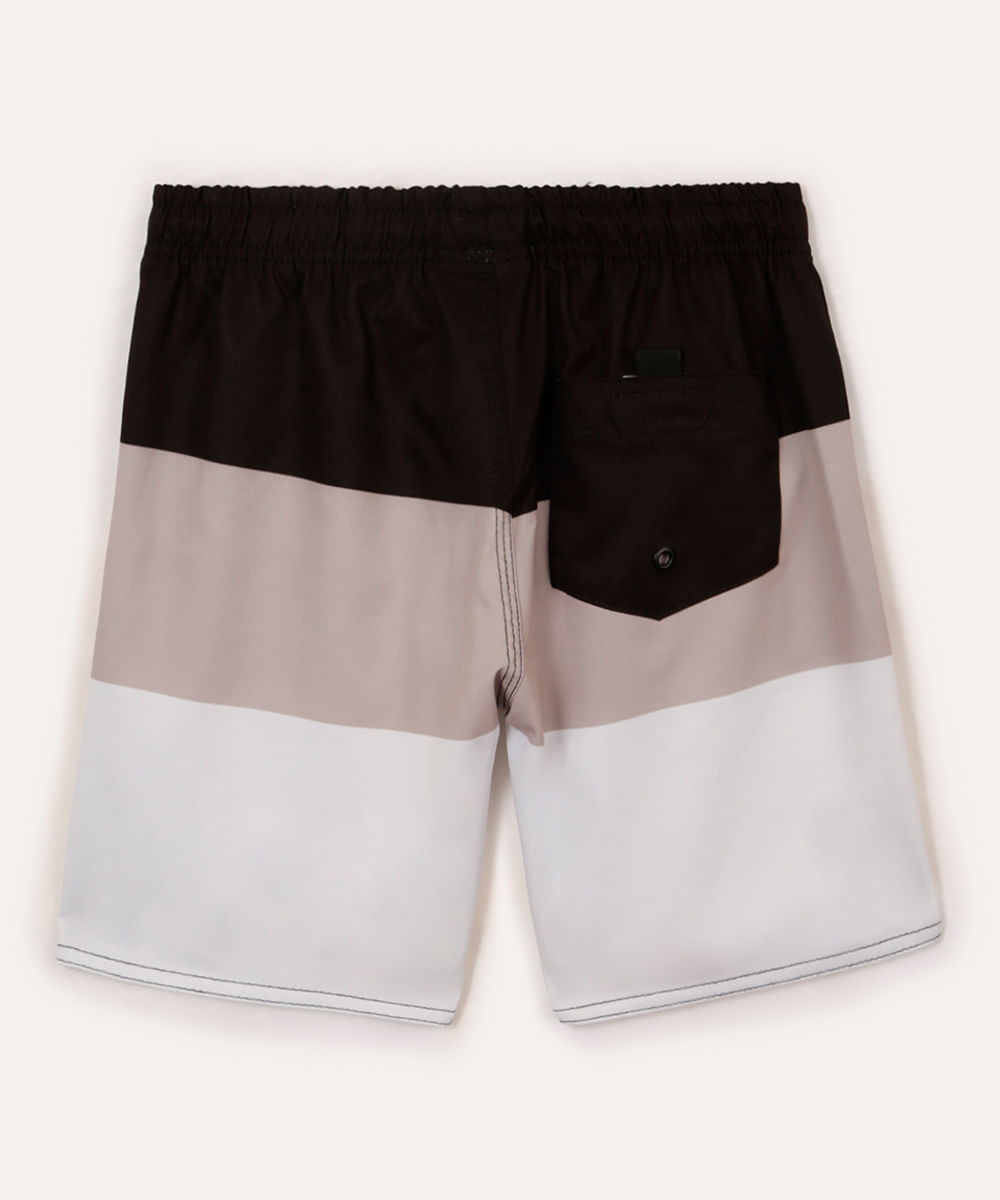 short boardshort infantil listrado colorido