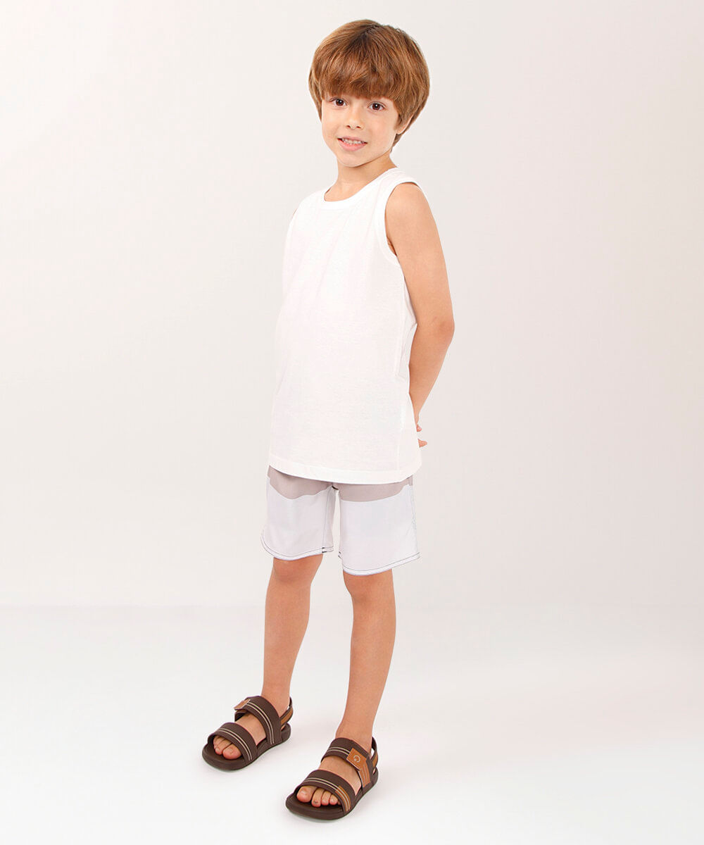 short boardshort infantil listrado colorido