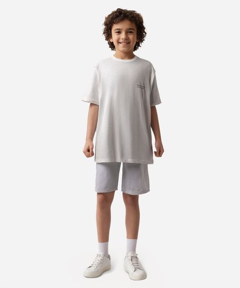 camiseta de algodão juvenil are you ready for the game off white