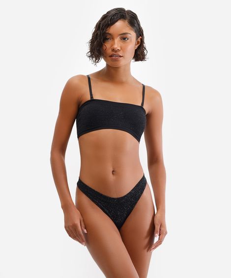 kit de 2 calcinhas fio dental com lurex colorido