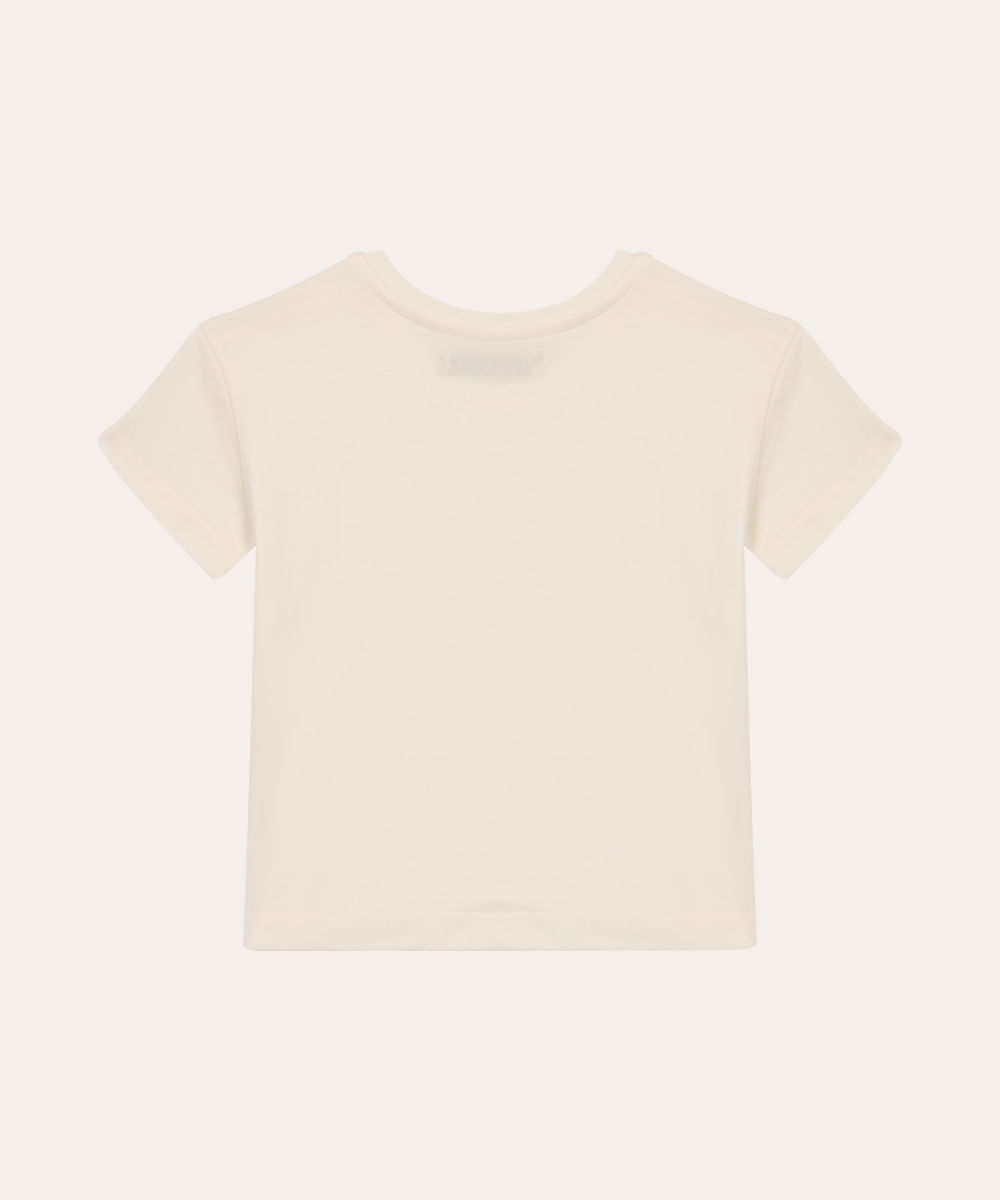 camiseta de algodão infantil nyc off white