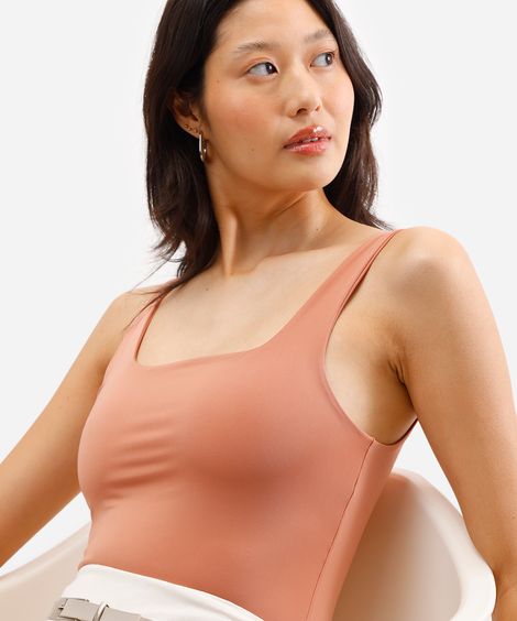body cavado com recorte alça média rosa