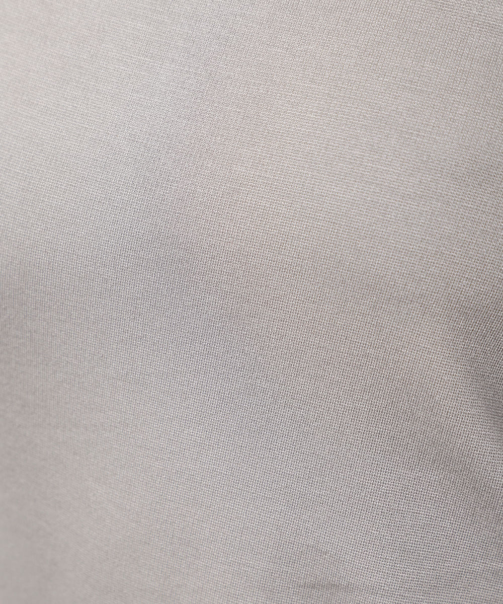 vestido curto ombro único com pregas mindset cinza