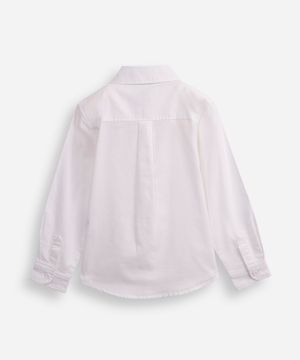 camisa de algodão infantil com bolso off white