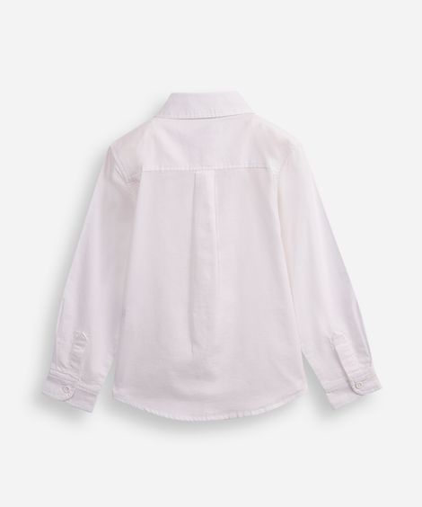 camisa de algodão infantil com bolso off white