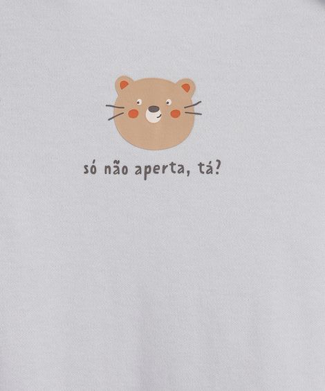 body infantil de algodão só não aperta tá azul