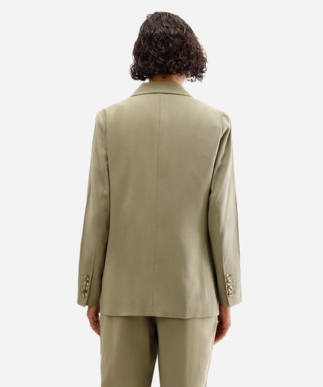 blazer de alfaiataria feminino com viscose verde