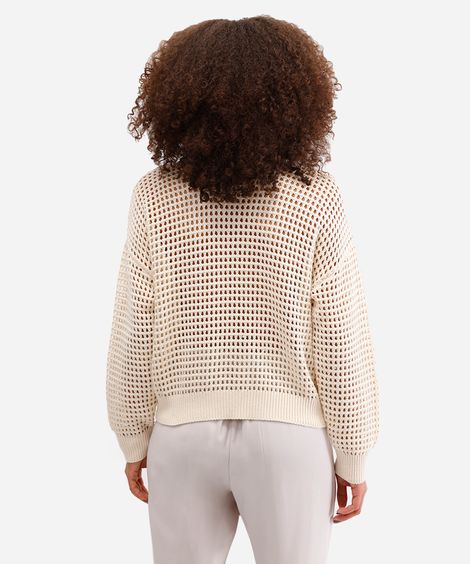 suéter feminino de tricot bege