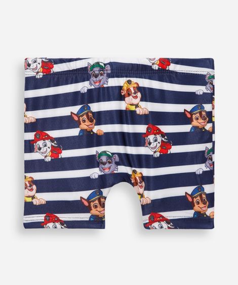 sunga boxer infantil patrulha canina listrada azul