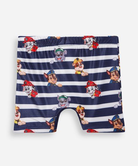sunga boxer infantil patrulha canina listrada azul