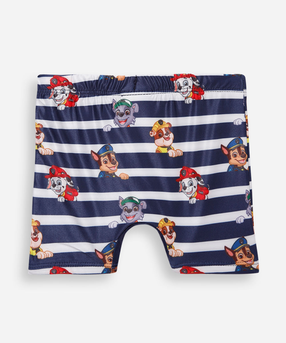 sunga boxer infantil patrulha canina listrada azul