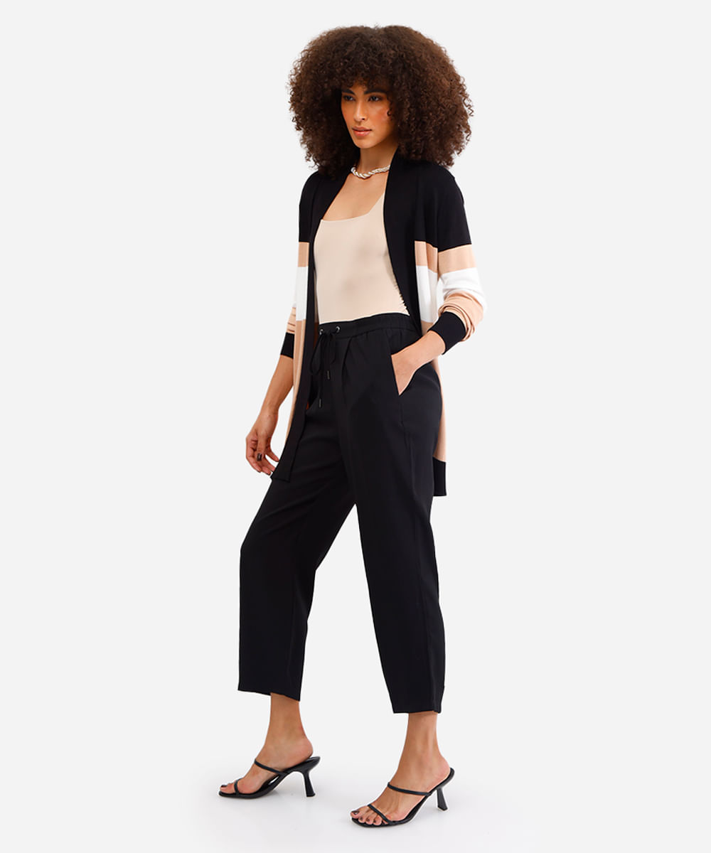calça jogger feminina de viscose preta