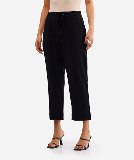 calça jogger feminina de viscose preta