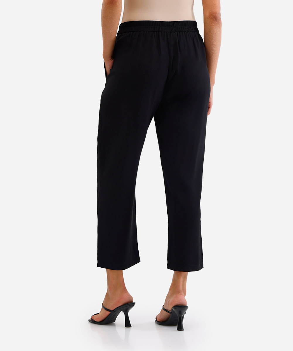calça jogger feminina de viscose preta