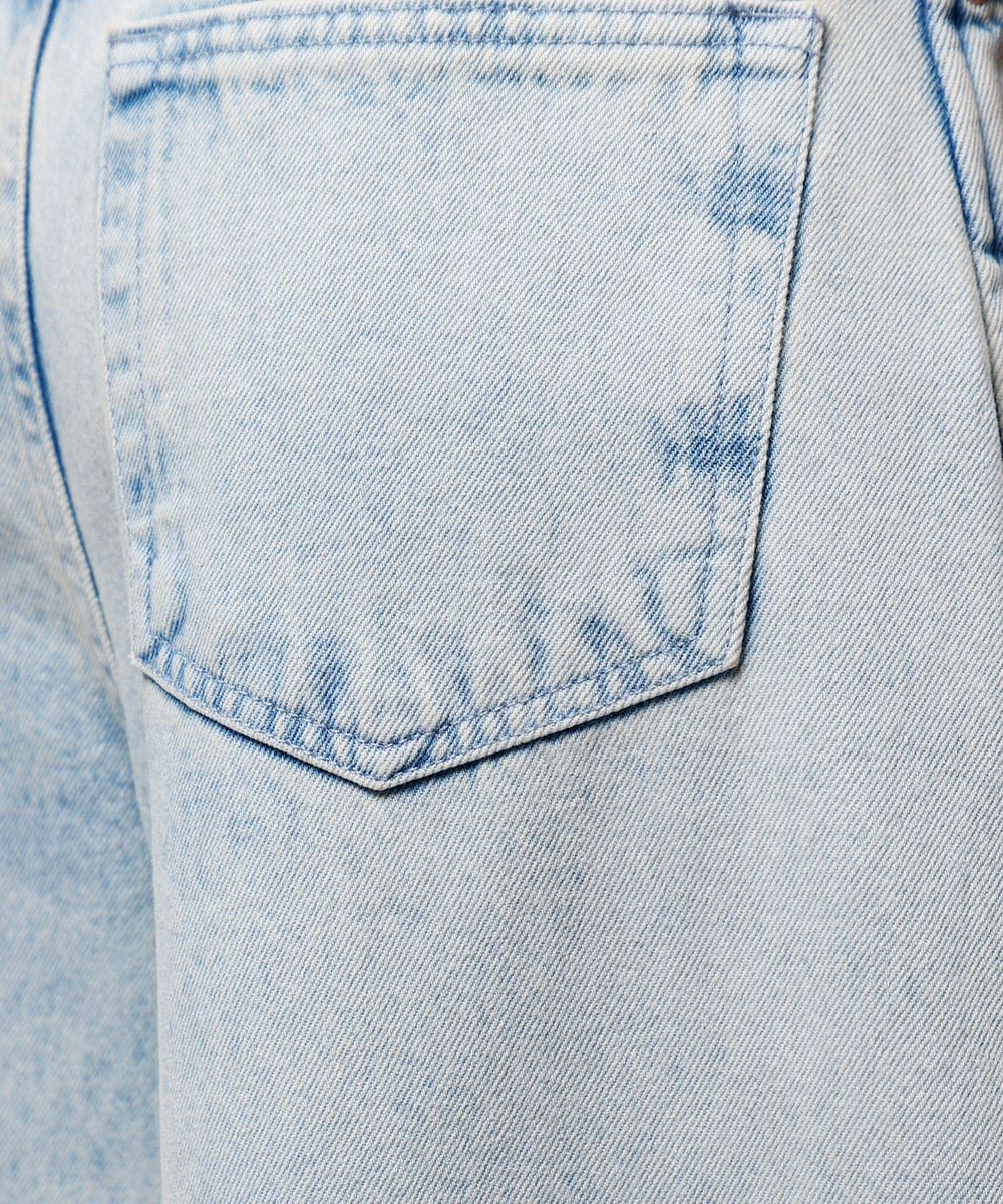calça barrel feminina jeans mindset azul