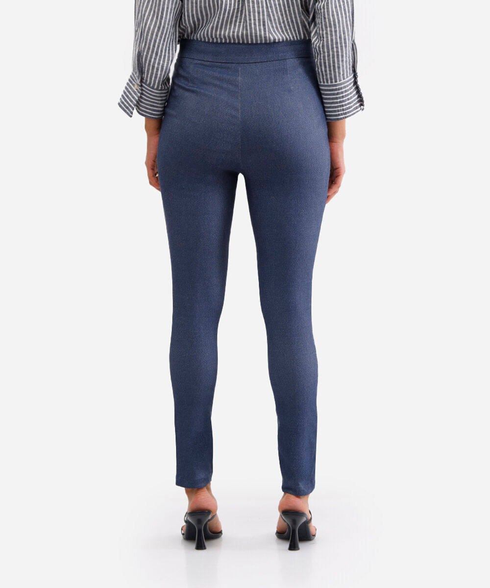 calça legging cintura alta azul