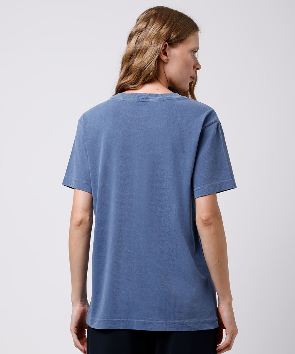 camiseta feminina de algodão national park mindset azul