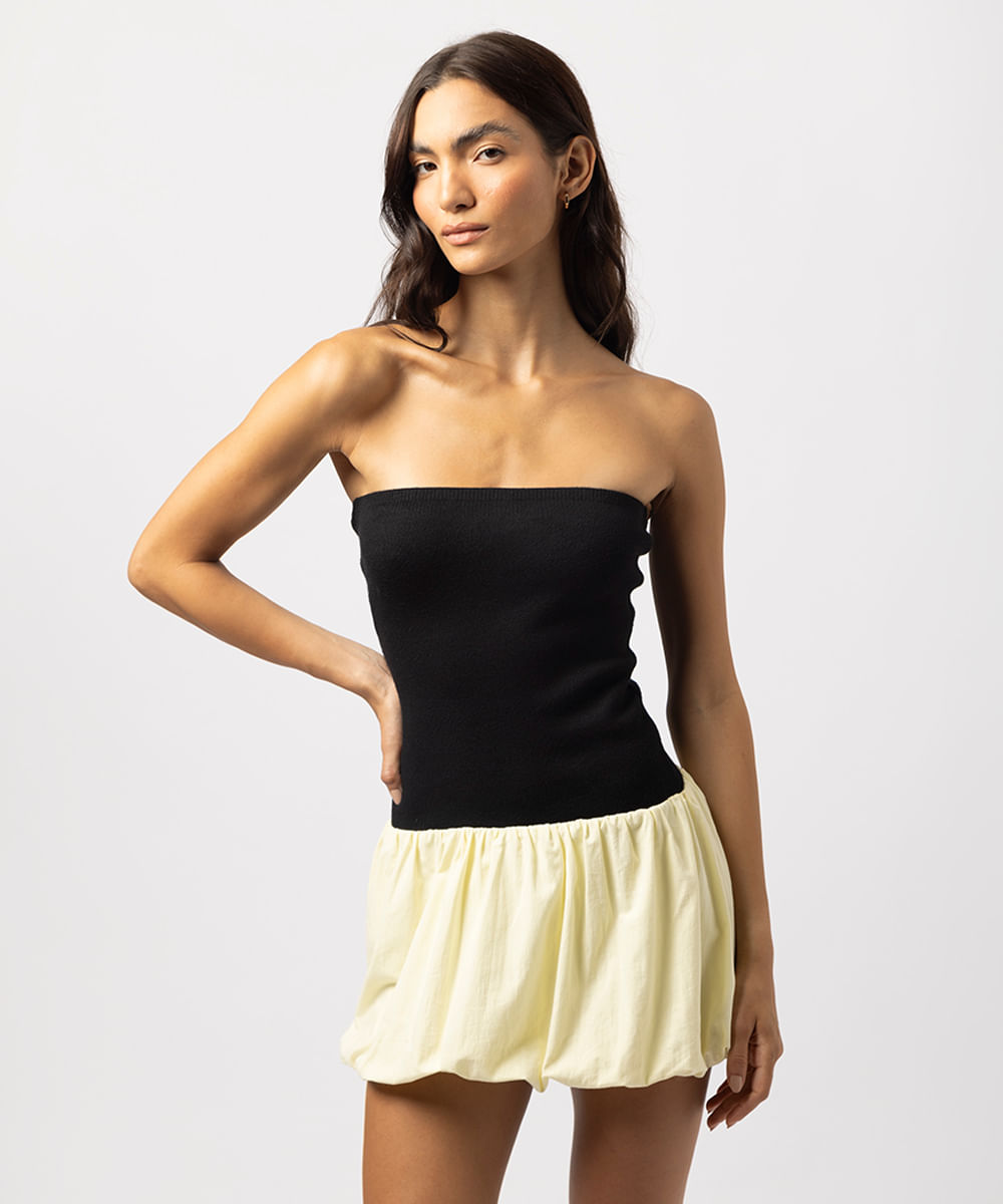 vestido balonê feminino mindset lo de lui preto