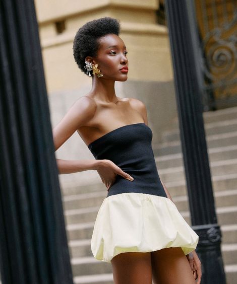 vestido balonê feminino mindset lo de lui preto