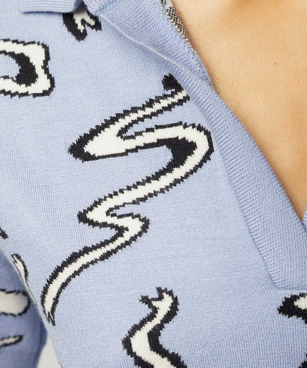 polo de tricot feminina laços mindset lo de lui lilás