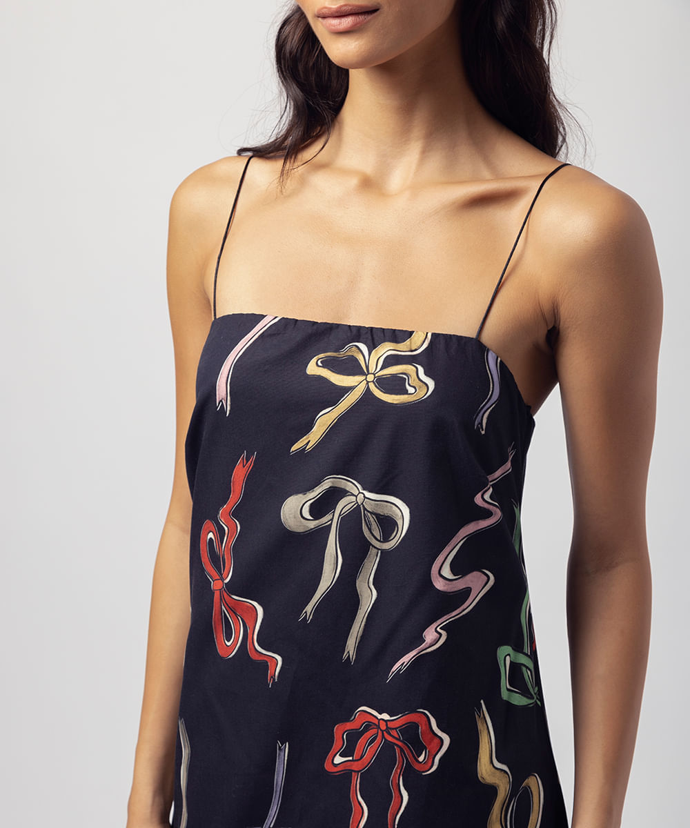 vestido balonê feminino laços mindset lo de lui preto