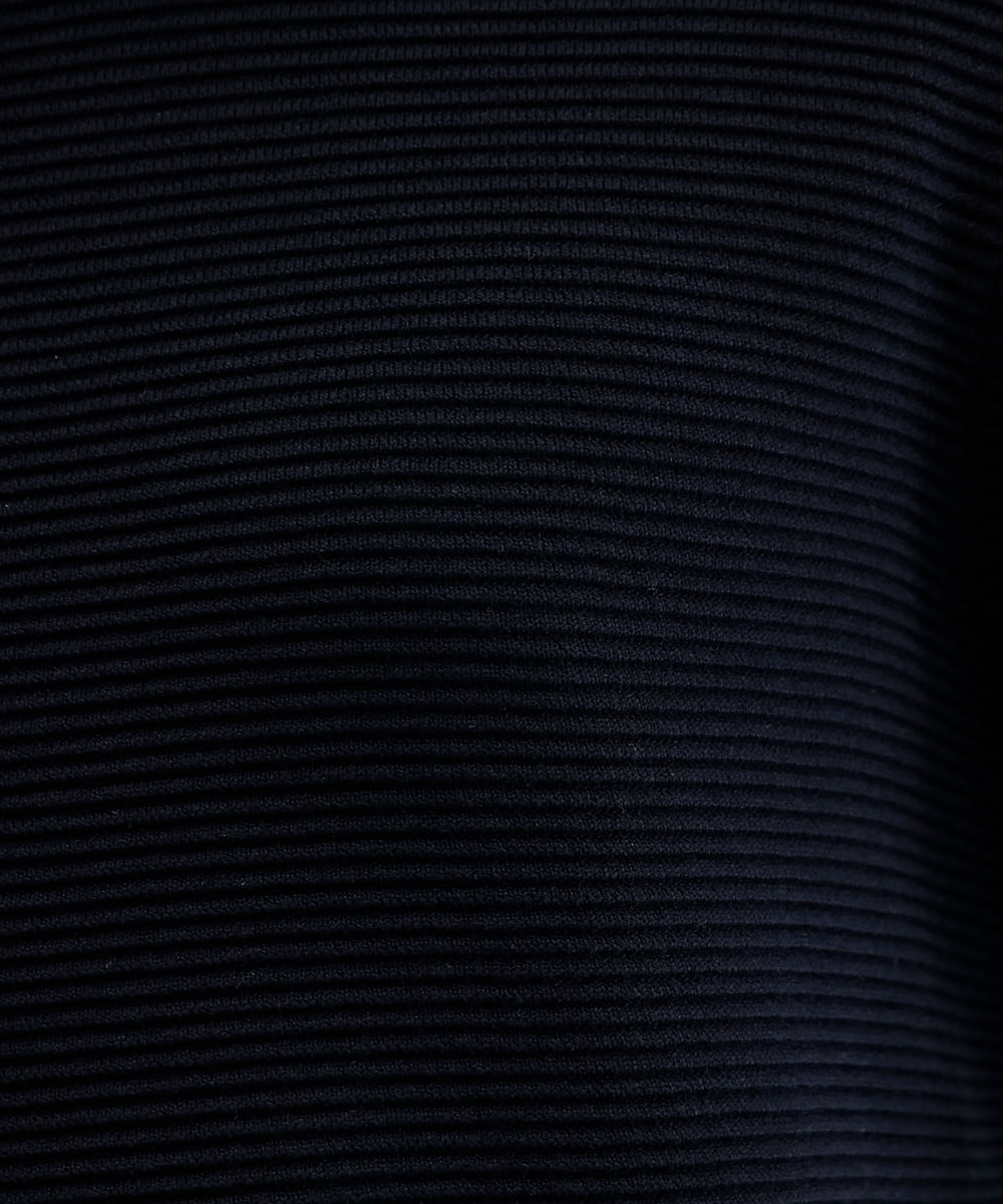 suéter de tricot canelado - azul marinho