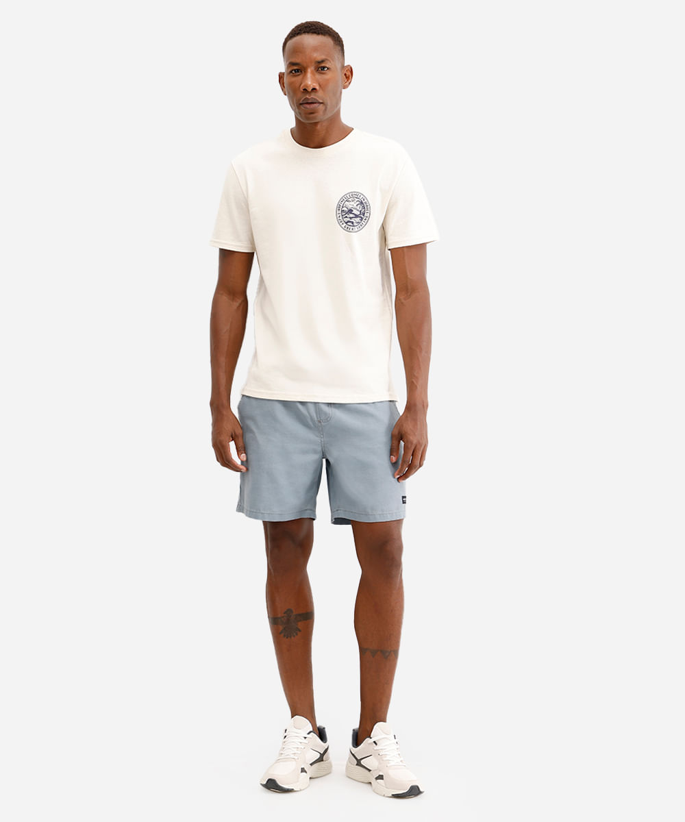 bermuda jogger masculina com algodão azul