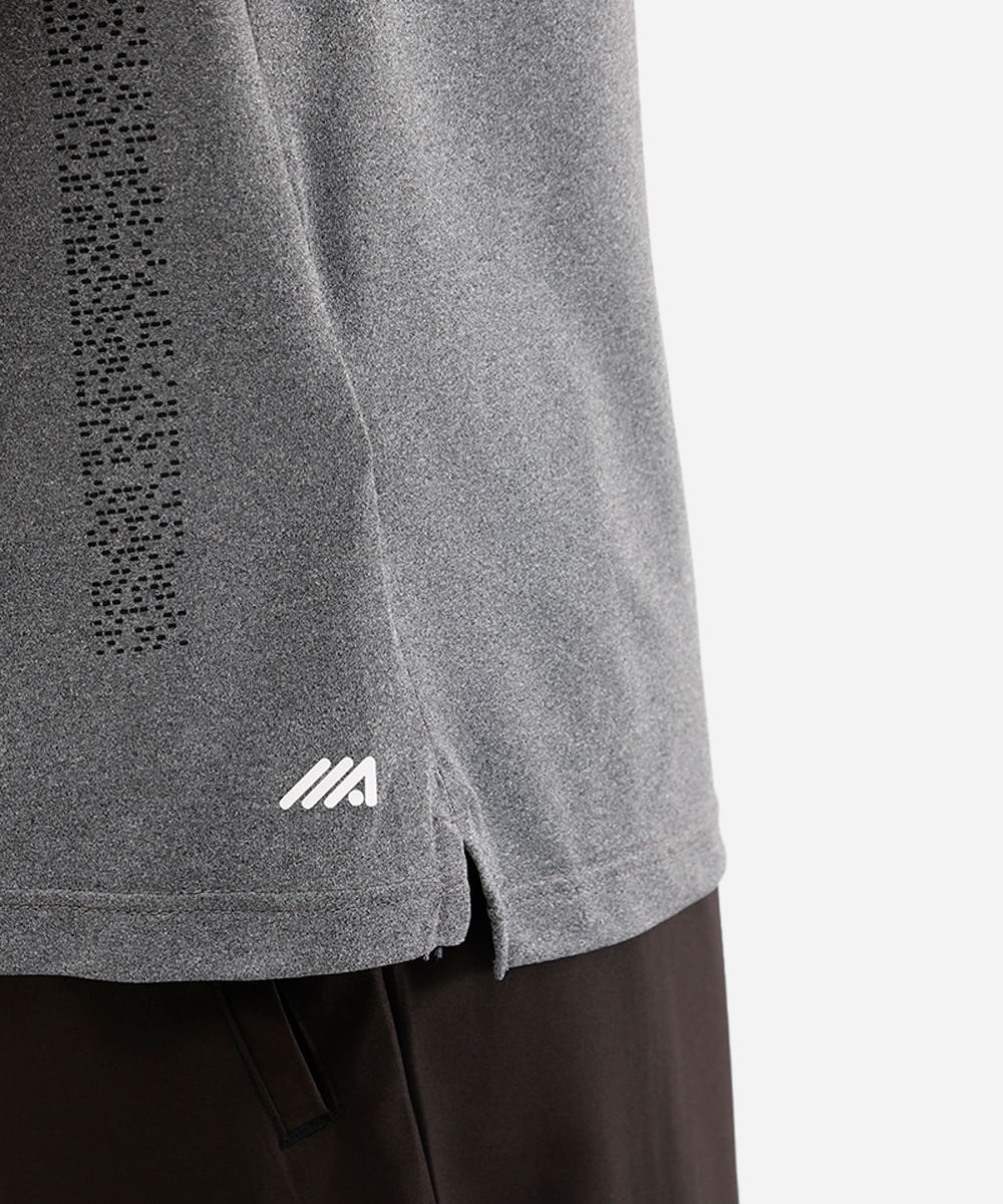 camiseta slim masculina esportiva ace cinza