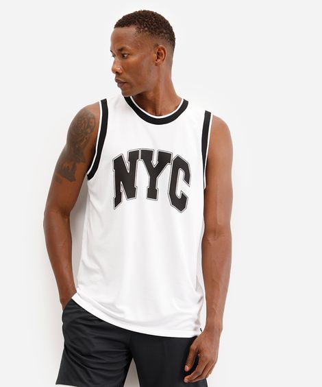 regata basquete masculina esportiva nyc branca