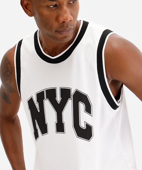 regata basquete masculina esportiva nyc branca
