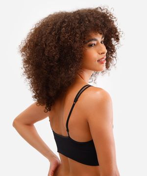 sutiã triângulo feminino com bojo sem costura preto