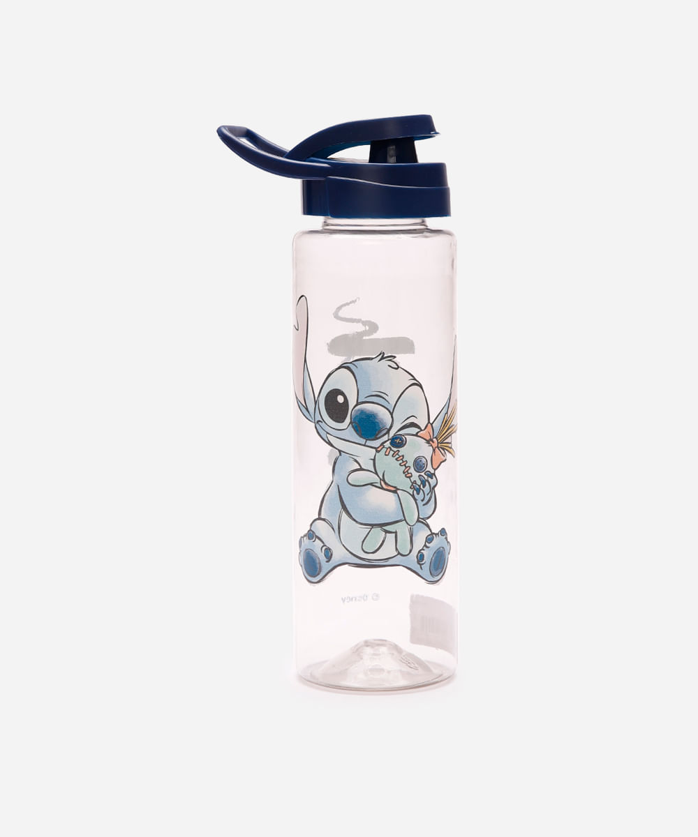 garrafa de plástico stitch 750ml transparente