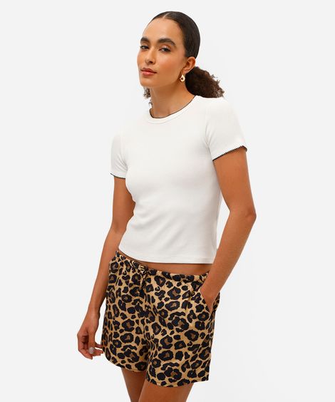 blusa feminina de viscose com bordado off white