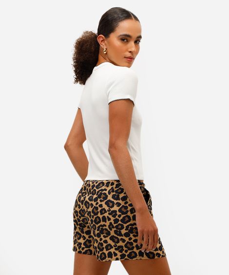 blusa feminina de viscose com bordado off white