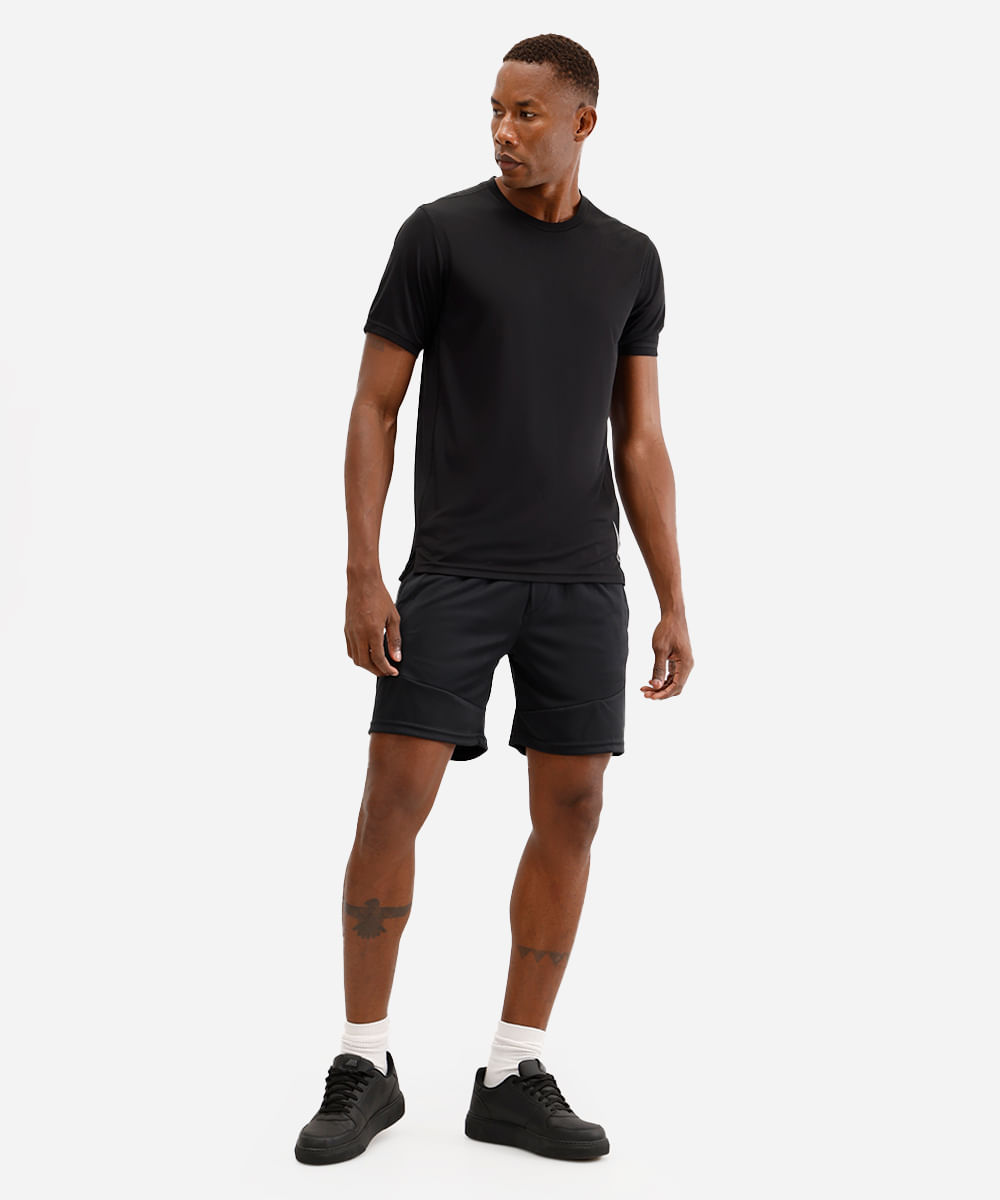 short esportivo masculino com recorte preto