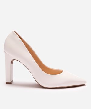 scarpin bico fino salto alto oneself off white
