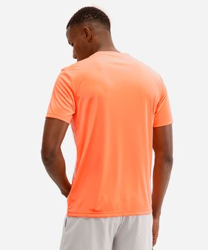 camiseta masculina esportiva ace com listras laranja