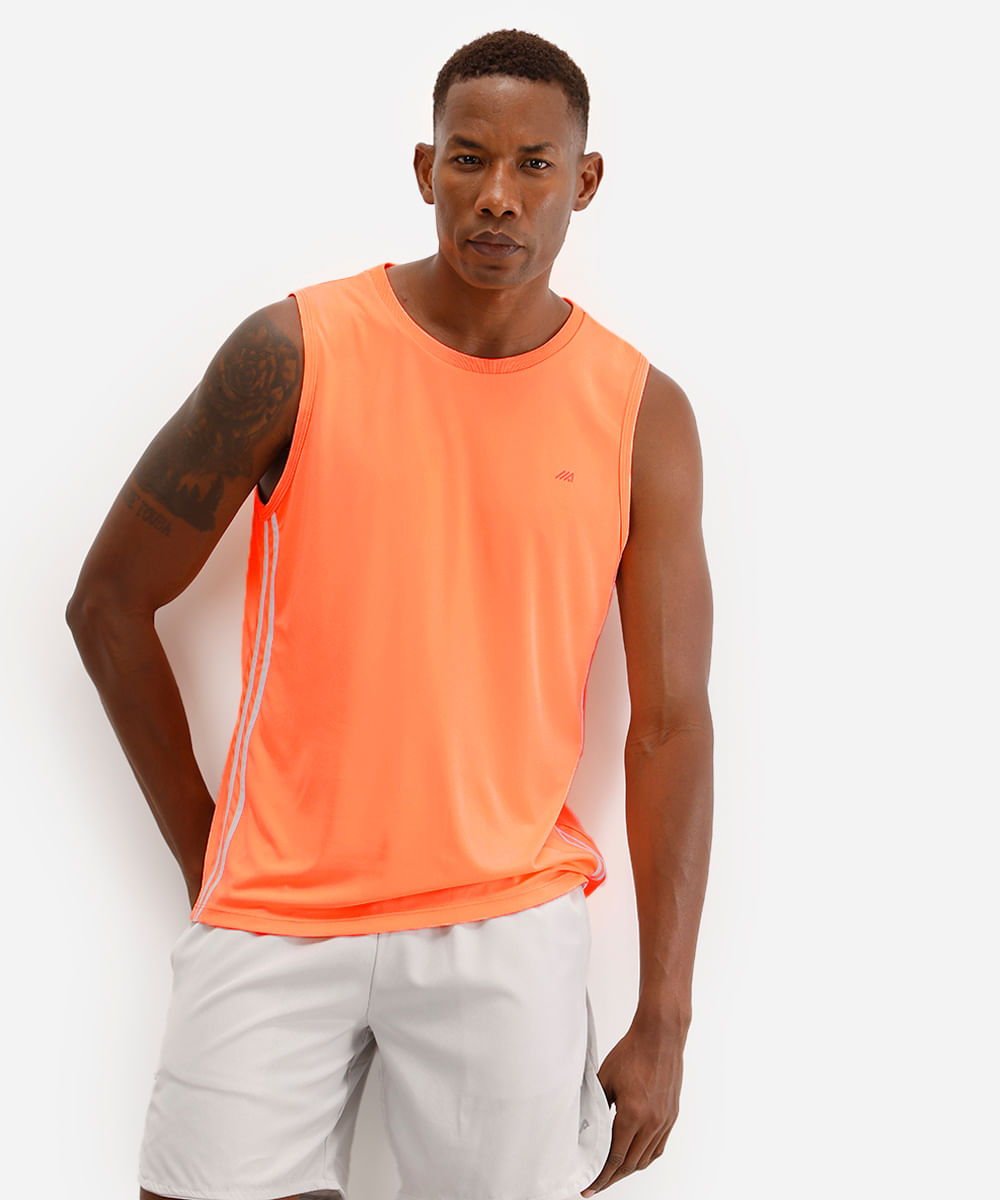 regata masculina esportiva ace com listras laranja Menor preço em regata masculina esportiva ace com listras laranja
