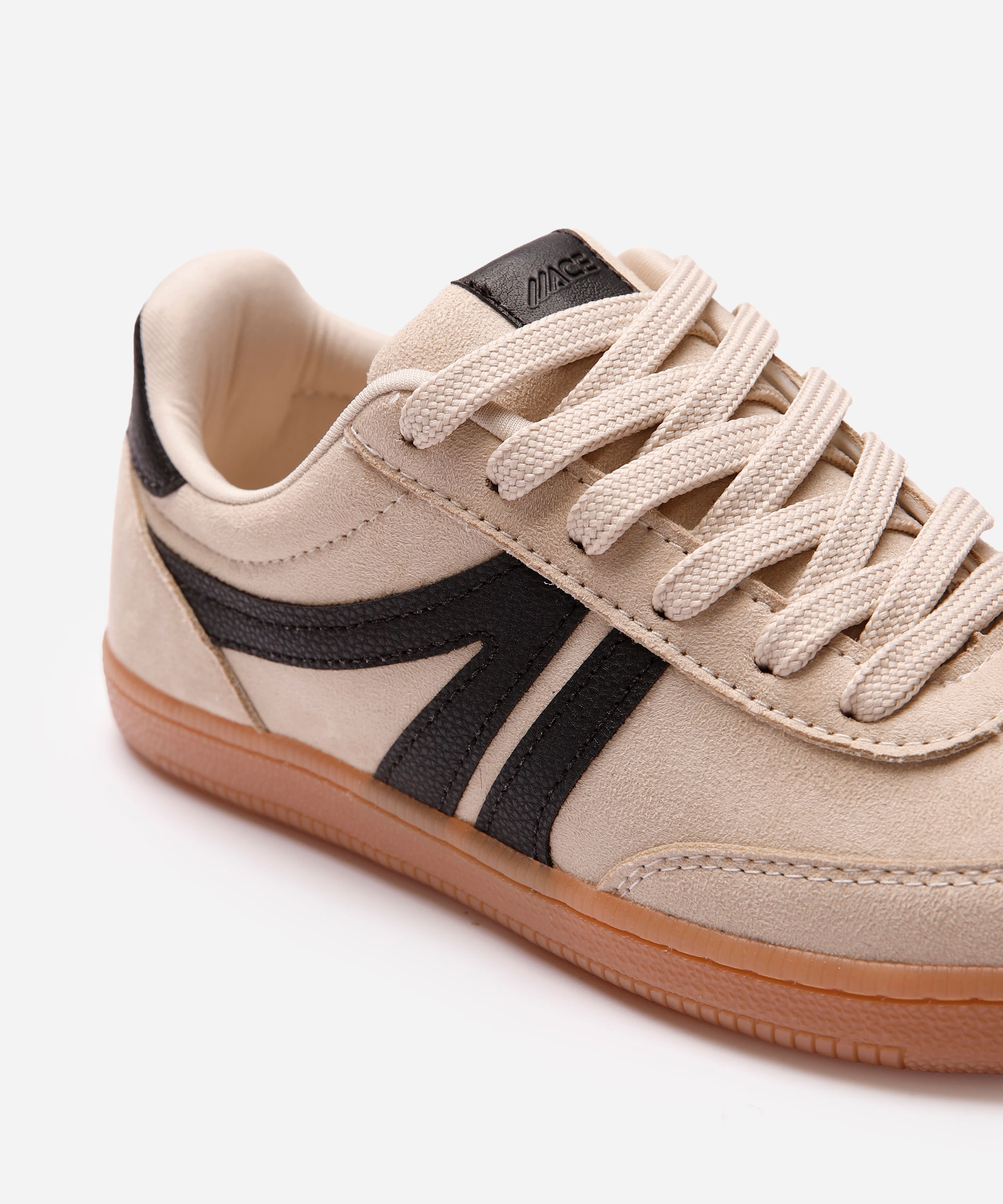 tênis bossa com recortes bicolor ace bege