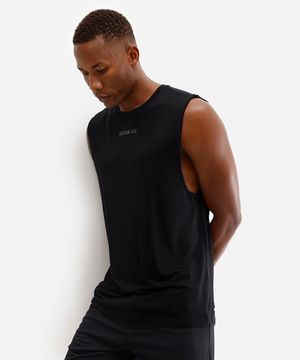 regata muscle masculina de viscose ultimate preta