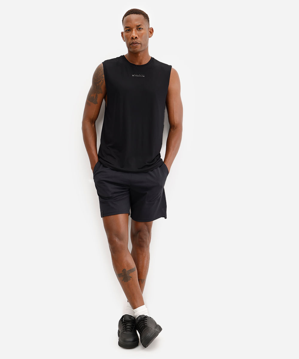 regata muscle masculina de viscose ultimate preta