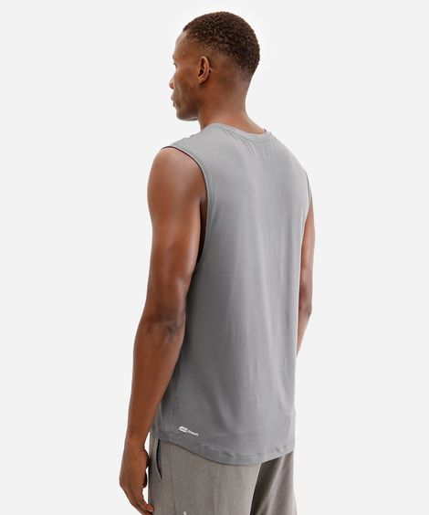 regata muscle masculina de viscose ultimate cinza