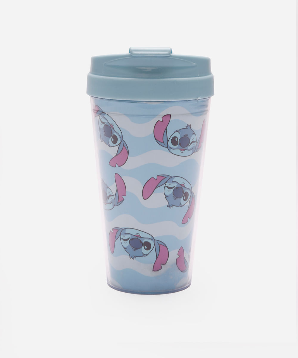 copo de viagem stitch azul